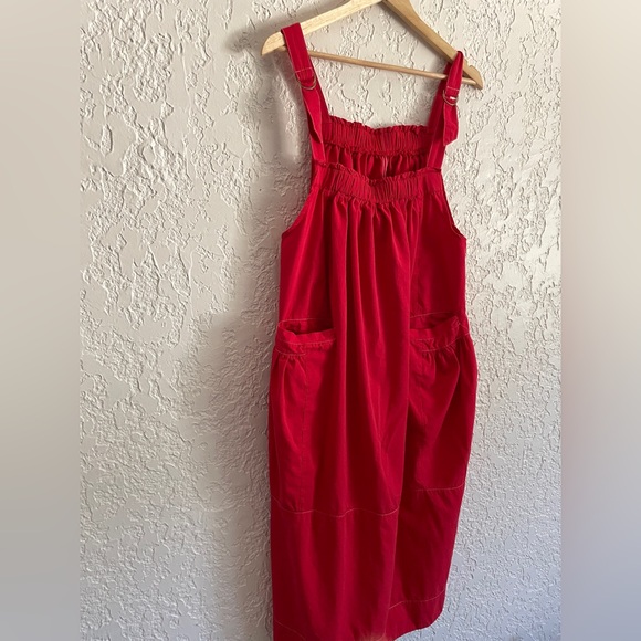 Vintage RARE Apron Barrel Cotton Dress - Picture 3 of 5